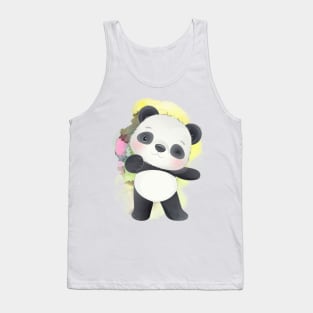 Hello I am Cute Panda - Adorable Panda - Kawaii Panda Tank Top